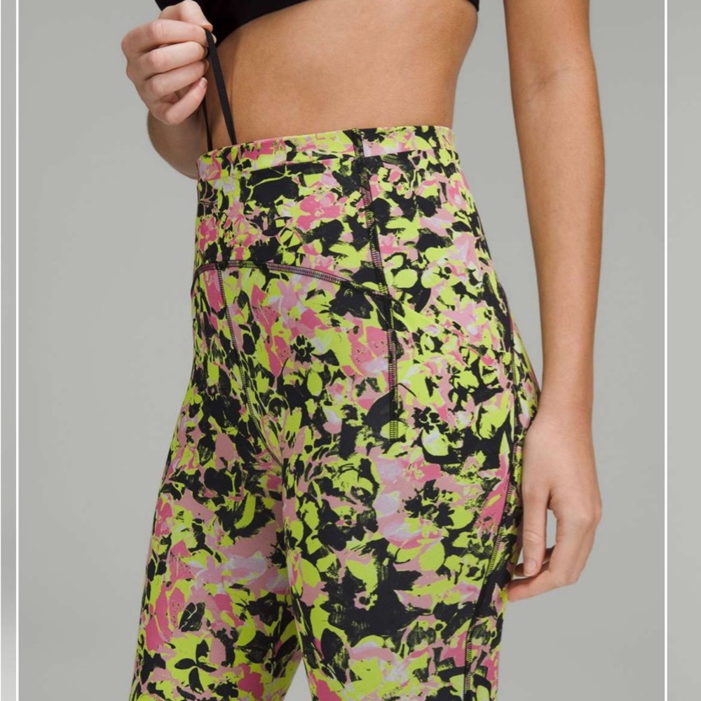 Lululemon Swift Speed High-Rise Tight 28" Inflect Floral Highlight Yellow Multi- - Picture 15 of 16
